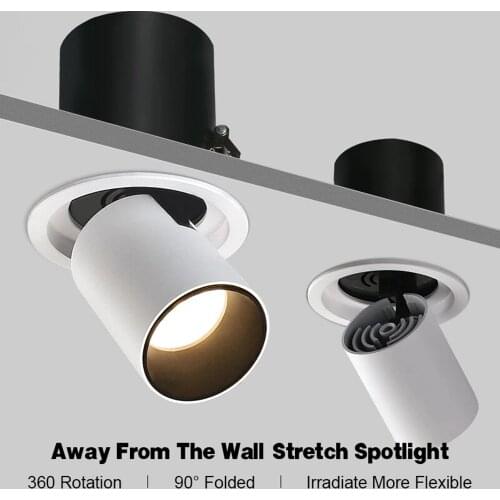 LED Downlight Embedded Ceiling Lamp 7W 10W 12W Dimmable Spotlight Living Room Simple Nordic Adjustable And Rotate CREE COB Light