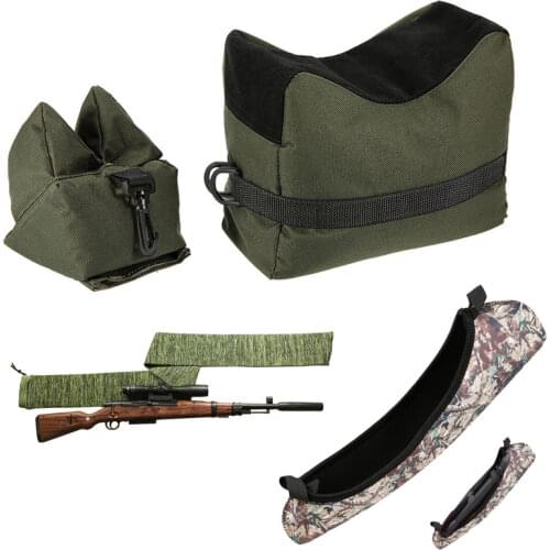 Tactical Sniper Shooting Gun Rifle Rest Bag Set Front & Rear Target Bench Unfilled Stand Support Sandbag Hunting Accessories Bag