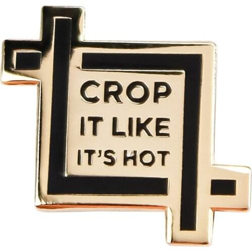 Crop It Enamel Lapel Pin