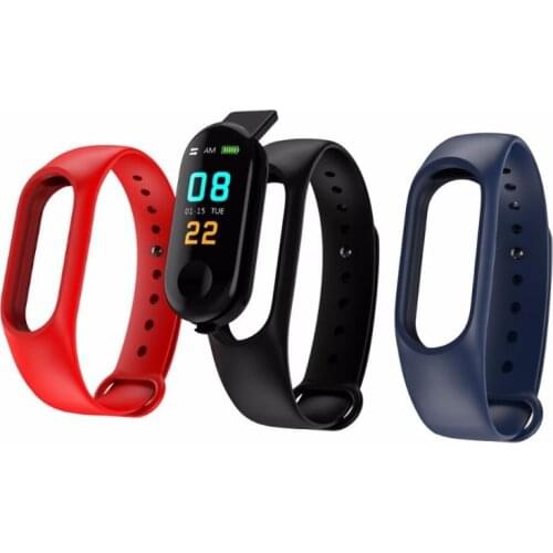 Fitness Smart Bracelet for Xiaomi M3 Smart Watch IP67 Waterproof Wristband Heart Rate Sleeping Monitoring Pedometer for IOS and
