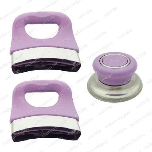 Universal Replacement Cookware Kitchen Accessory Knob Screw Handle Pan Hand Grip Handle Cover 1 SET Lilac HT-TT0001-10
