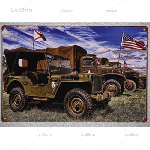 Jeep Chariot Metal Plaque Vintage Retro Metal Tin Sign Home Decoration Garage Bar Pub Wall Sticker Iron Painting 20X30Cm