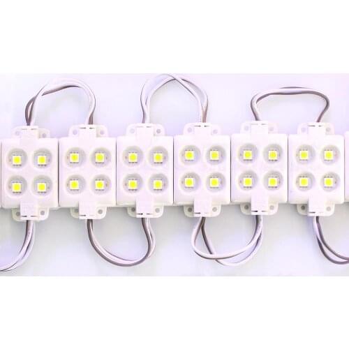 20pcs waterproof SMD 5050 Led Modules 12V 4 Led high brightness For Led Channel Letter Advertising Sign led injection module