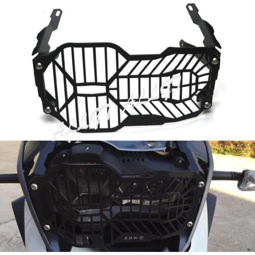ALLGT Headlight Headlamp Protector Guard Fit For BMW 2013 2014 R1200GS ADV Black
