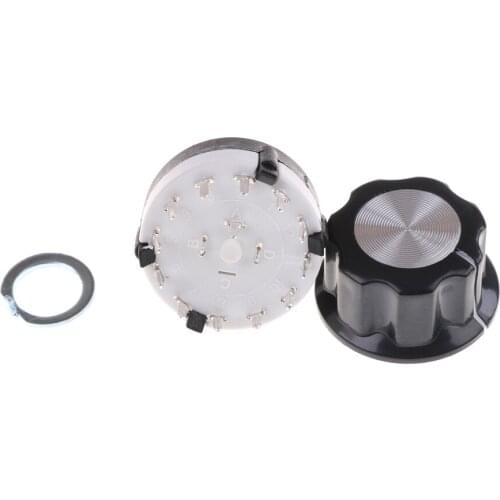 1pc RS26 1 Pole Position 12 Selectable Band Rotary Channel Selector Switch Single Deck Rotary Switch Band Selector