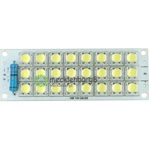 1PCS DC 12V 24-LED Super Bright White Piranha LED board Night LED Lights Lamp