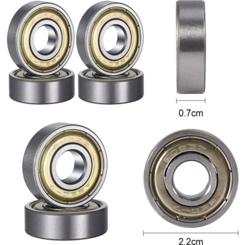 10PCS double shield miniature high carbon steel bearing 608zz 625zz 608z 3D printer parts flange wheel