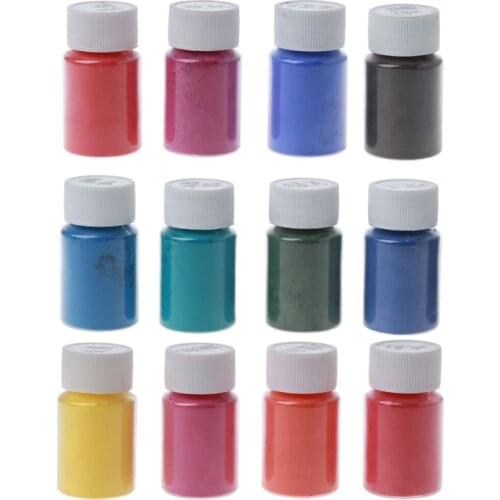 12 Colors Thermochromic Activated Pigment Heat Sensitive Color Change Powder Kit Crystal Mold Soap Making Drop Shipping