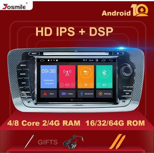8 Core 4GB 64G 2 Din Android 10 Car Radio DVD Player For Seat Ibiza 6J MK4 SportCoupe Ecomotive Cupra Multimedia GPS Naviagtion