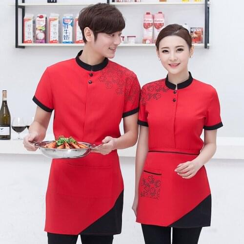 2017 High Quality Chef Uniforms Clothing Short Sleeve Men and woman Food Services Cooking Clothes 3 colors Uniform Chef Jackets