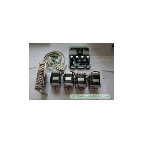 4Axis Wantai Nema23 Stepper Motor 57BYGH627 270oz-in,4-leads & 4 Axis Driver Board TB6560 CNC Cut Embroidery Mill Engraving