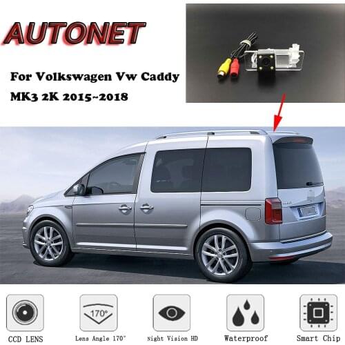 AUTONET Backup Rear View camera For Volkswagen Vw Caddy MK3 2K 2015~2018 HD/CCD Night Vision/license plate camera
