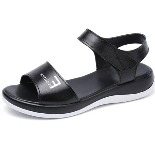Fashion White Sandals Women Sandals Genuine Leather Female+shoes Summer Sandals Shoes Woman Zapatos De Verano Mujer Buty Damskie