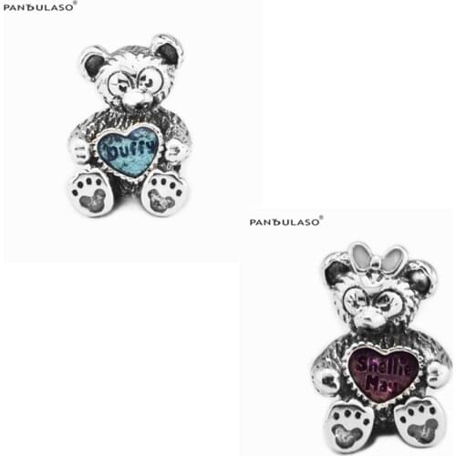 Fits Original 925 Sterling Silver Bracelets Duffy & Shellie May Bears Charm Fine Beads For Jewelry Making Woman DIY Charms