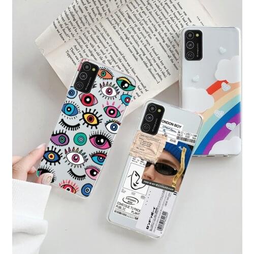 Case for Samsung Galaxy A41 Cases Cartoon Soft Silicone Clear Transparent Cute Cover on For Samsung A41 A 41 SM-A415F Phone Case