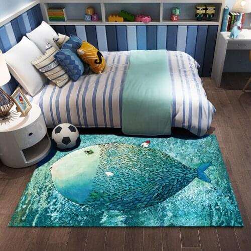 Bedroom baby crawling cartoon floor mat Home carpet Childrens room cartoon bedside carpet area rug