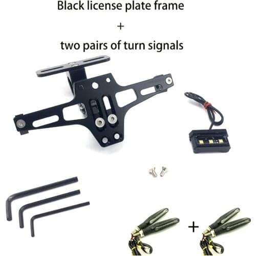 For Honda Kawasaki Z750 Z800 For YAMAHA MT07 MT09 MT10 R1 R3 Motorcycle Rear License Plate Mount Holder and Turn Signal Light