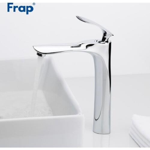 Frap New Deck Mount Chrome Bathroom Basin Faucet Shower Bath Faucets Vanity Vessel Sinks Mixer Tap Cold And Hot Water Tap Y10093