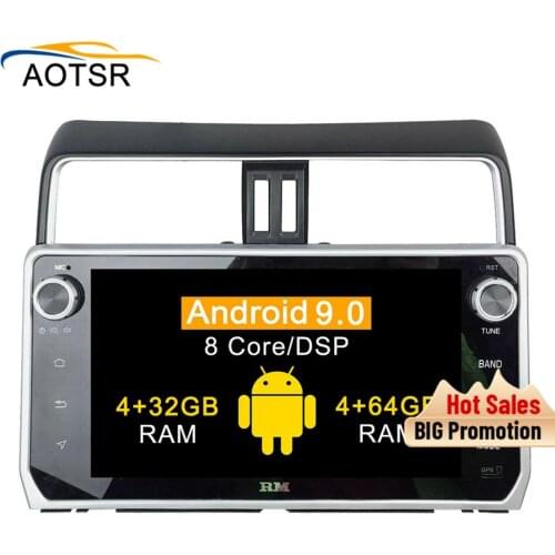 Android 9.0 Car DVD Stereo Multimedia Head unit For Toyota Land Cruiser 150 PRAD 2018 BT Radio GPS Navigation Video Audio 4G RAM