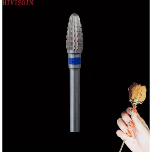 HIVISOIN-10pcs- Carbide Nail Drill Bit -Mini Cone - (60140020)-Silver