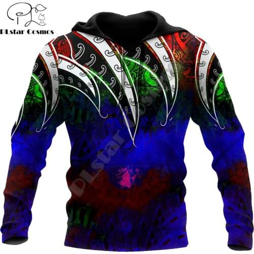 Polynesian Tattoo And Color 3D Printed Autumn Men Hoodies Unisex Casual Pullover Zip Hoodie Streetwear sudadera hombre DW0574