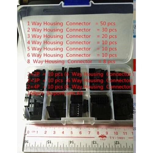 168pcs Dupont sets Kit with box 1P/2P/3P/4P/5P/6P/8P/2*2/2*3/2*4PIN Housing Plastic Shell Terminal Jumper Wire Connector set