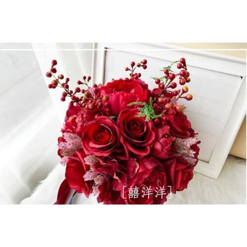 Beautiful artificial berry chinese style wedding bridal flowers