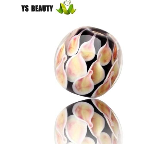 Colorful lighting glass lotus beads handmade jewelry DIY earrings bracelets charm jewelry making girls rope jewelry