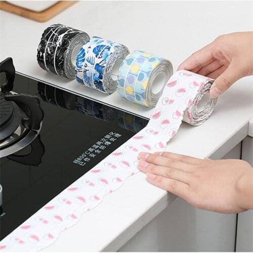 2.8mx50mm Kitchen Edge Stickers Slit Sticker Bathroom Corner Stickers Waterproof Mildew-proof PVC Self Adhesive Sealing Strip