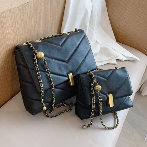 Small Vintage Chain Designer Shoulder Bags for Women 2021 Winter Trend Pu Leather Womens Luxury Handbags Branded Crossbody Bag