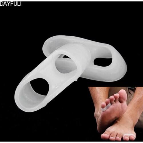 Silicone Gel toe separator Toe Finger Separator feet care braces supports tools Pinky Guard Foot Hallux Valgus 1Pairs
