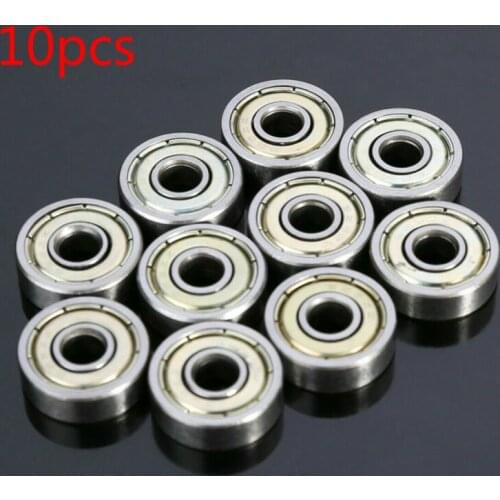10pcs Miniature High-carbon Steel Single Row Deep Groove Ball Bearing 625ZZ Small wear, long service life