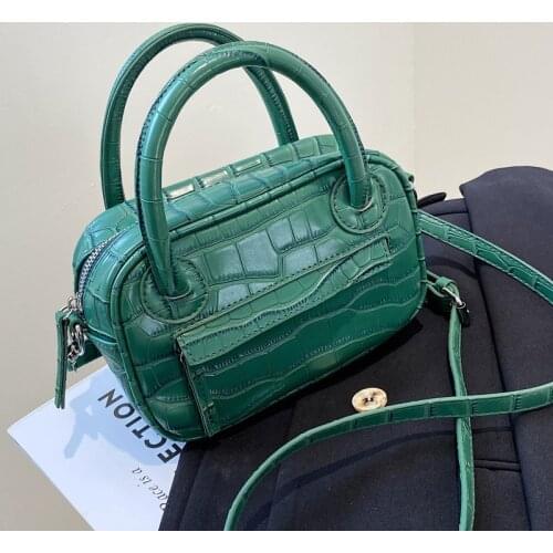 Fashion Portable Handbags 2021 Summer New Ladies Stone Pattern One Shoulder Messenger Bag Korean Casual Small Square Bag