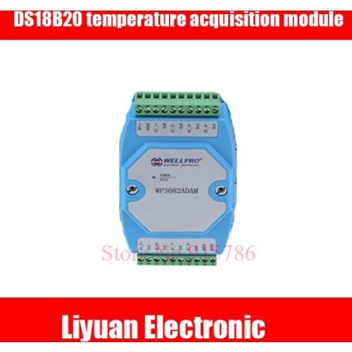 DS18B20 temperature acquisition module 8 RS485 MODBUS Communication can be computer control