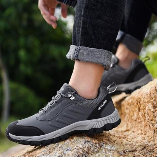Hiking shoes Men Shoes Sneakers Anti Slip Outdoor Casual Lace Up hunting zapatos de hombre Size 48 shoes+male sport 2019
