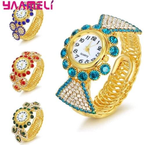 New Women Luxury Cubic Zircon Watches Lady Girls Kids Cheap Wristwatches Birthday Party Gift Hours relojes mujer clock Wholesale