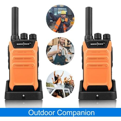 Ham Radio Portable Two-Way Radio UHF 400-470MHz handheld Mini Walkie Talkie 2W Rechargeable Li-ion Battery VOX Scramble SocoTran