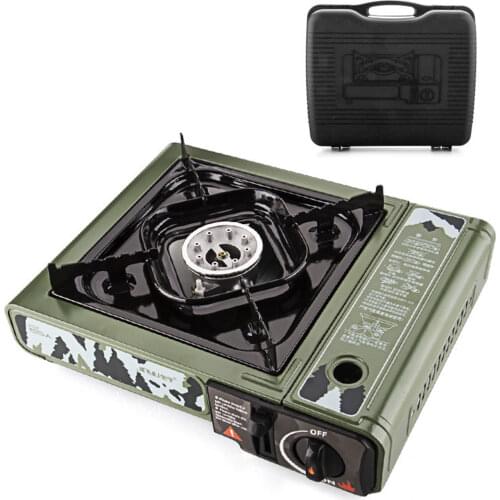 Camping Cassette Stove Portable Butane Stove with Carrying Case Ceramic piezoelectric Ignition for Outdoor Camping Hiking