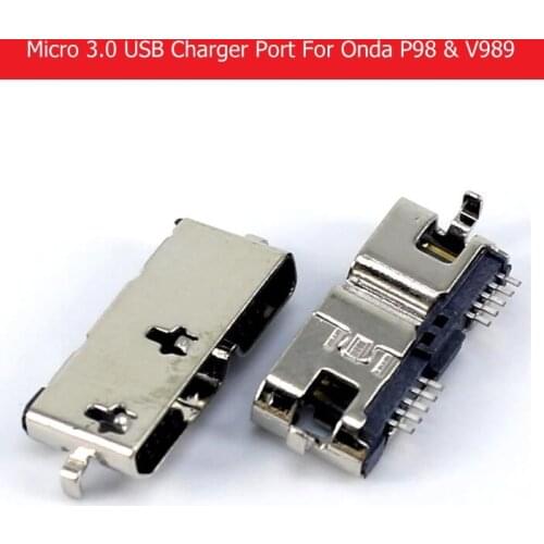 Weeten Micro 3.0 USB Port Plug Socket for netbook/MP5 /mobile MICRO USB 3.0 for ONDA V989 P98 Mini USB charging port connector