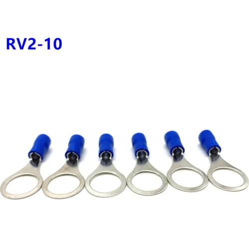 RV2-10 Blue Ring insulated terminal Cable Wire Connector suit 1.5-2.5mm cable Crimp Terminal 20PCS/Pack RV2.5-10 RV