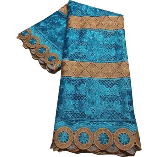 SJ Lace African Cord Lace Fabric 2021 Heavy Beaded Embroidery African Nigerian Guipure Lace Fabrics Lace For Dress Sewing df3-25