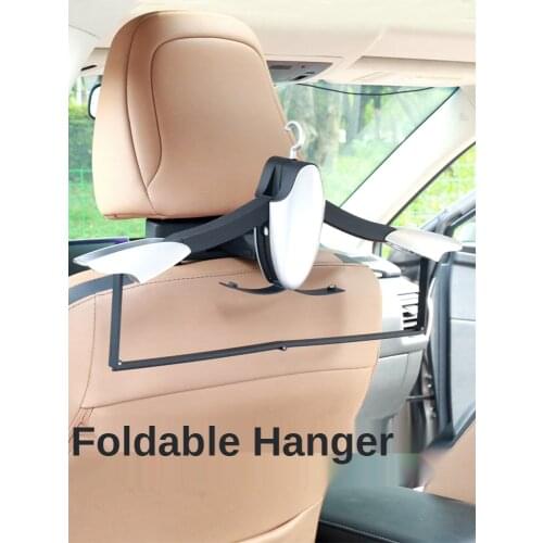 Car Seat Folding Hanger Travel Clothes Suits Stand Coat Foldable Holder Headrest Handbag Hook Car Interior Accessories