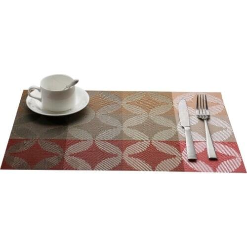 Modern Elegant PVC Placemat Dining Table Mat Cafe Anti-slip Hot Placemats Bowl Pad Cup Mat Table Coasters kitchen table Placemat