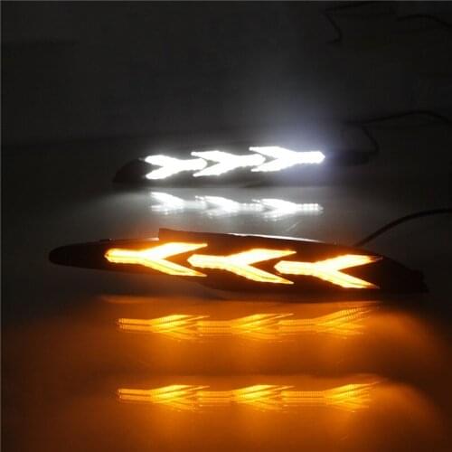 LED Daytime Running Lights For Mazda 3 2018 Axela driving lights fog lamp yellow turning indicator light