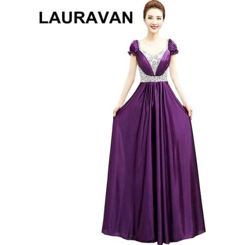 Deep purple blue wine red hot pink gold fall elegance plus size evening party dress formal dress long dresses for women