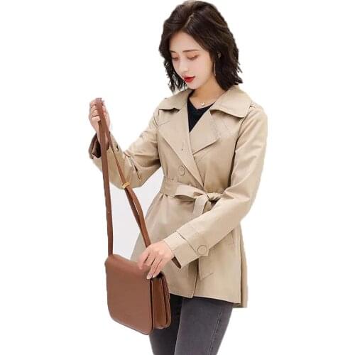 Chic Windbreaker Casual Spring Autumn Casaco Short Jackets Female Coat 2021 New Loose Womens Jacket Large Size 3XL Outwear