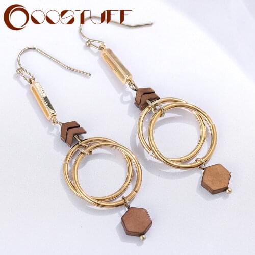 Vintage Korean Drop Earrings Costume Jewelry for Women Long Hanging Suspension Pendientes Unusual Thing Decorative Accessories