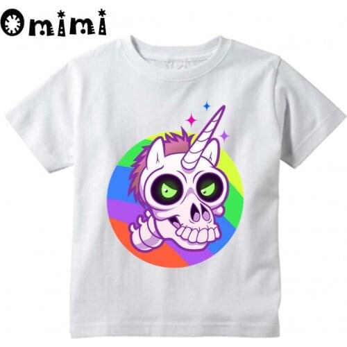 Baby Boys/Girls Harajuku Funny Unicorn Printed T Shirt Children Casual Cute Tops Kids Great T-Shirt,ooo3021