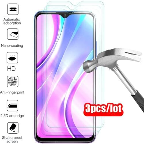 3pcs tempered glass For xiaomi redmi 9 prime glass screen protector on xaomi xiomi redmi 9 redmi9 prime safety protective film
