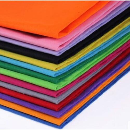 ZY Mixed 16 Colors 50x40cm 1mm Polyester Stamp Series Nonwoven Felt Fabric Patchwork Home Decoration DIY Craft Sewing Toys Bag
